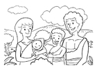 Coloring pages family