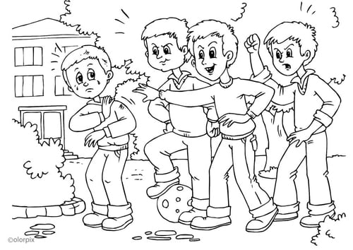 Bully Colouring Pages