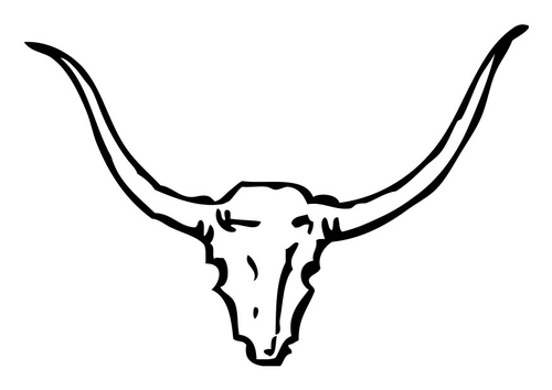 Coloring Page Bull Horns  Img 