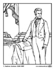 Coloring pages 07 Andrew Jackson