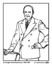 Coloring pages 34 Dwight David Eisenhower
