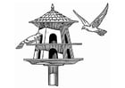 Coloring pages bird feeder