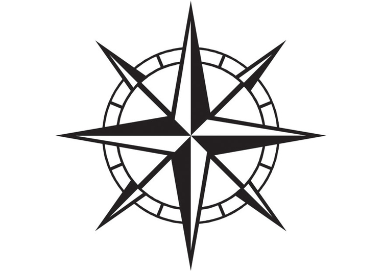 Coloring page Compass