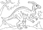 Coloring pages dinosaur - parasaurolophus