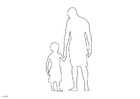 Coloring pages father and son