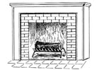 Coloring pages fireplace