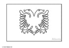 Coloring pages flag Albania