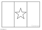 Coloring pages flag Cameroon