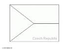 Coloring pages flag Czech Republic