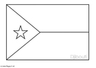 Coloring pages flag Djibouti