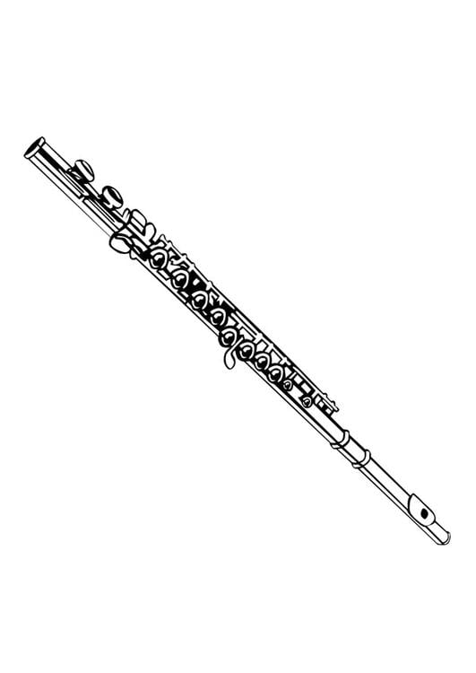 flute coloring page