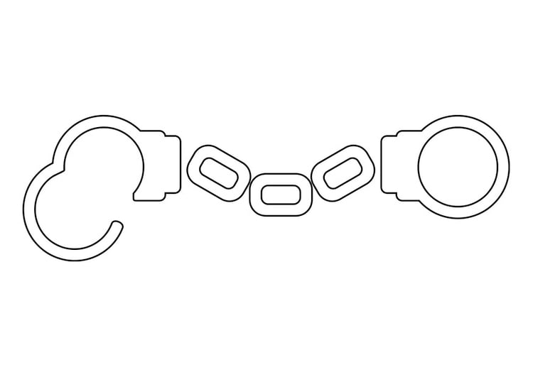 Coloring page handcuffs