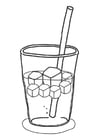 Coloring pages icecubes in drink