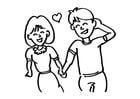 Coloring pages in love