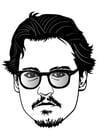 Coloring pages Johnny Depp