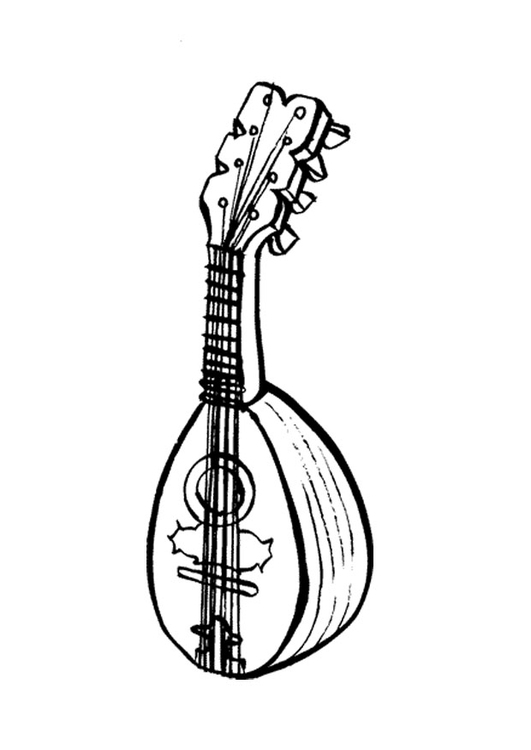 Coloring page mandolin