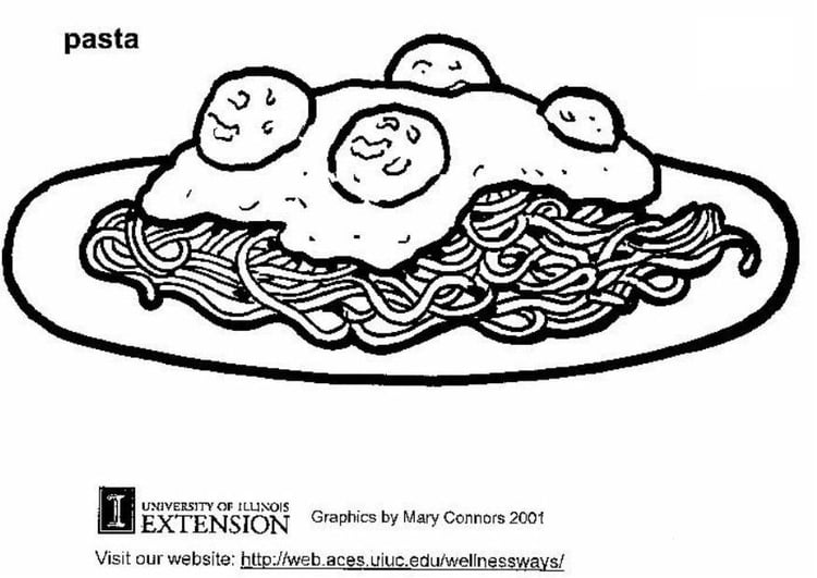Coloring page pasta - img 5875.