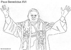 Coloring pages Pope Benedict XVI