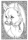 Coloring pages portrait of dog