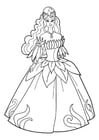 Coloring pages princess at party
