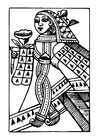 Coloring page card game - img 27207.