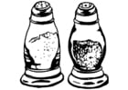Coloring pages salt and pepper shakers
