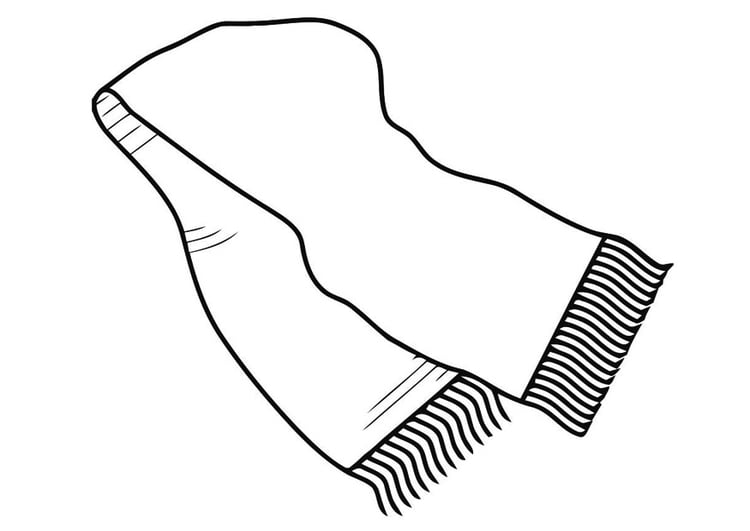 Coloring page scarf
