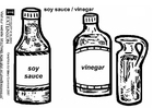 soy sauce and vinegar