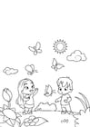 Coloring pages spring, summer is coming