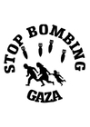 Coloring pages stop Gaza bombing