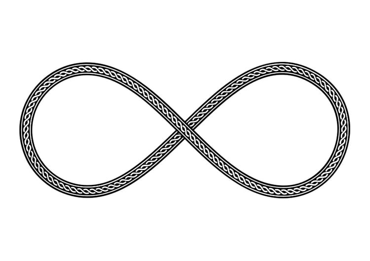 Coloring page symbol - infinity