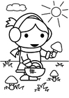 Coloring pages to pick mushrooms