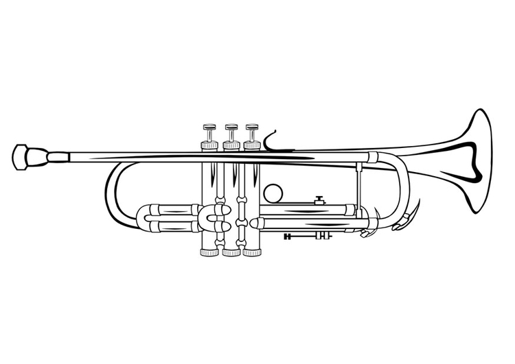 Coloring page trumpet