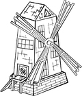 Coloring page Windmill - img 19590.