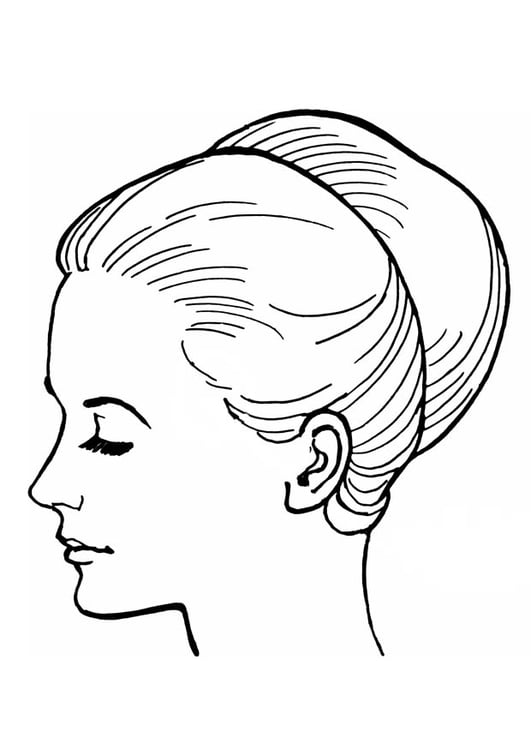 Coloring page woman's head - img 18915.