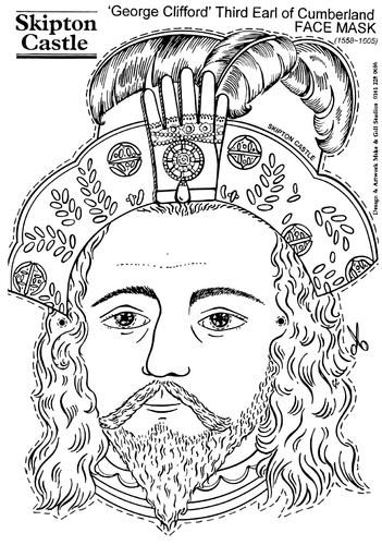 George Clifford, Third Earl of Cumberland - Face Mask
