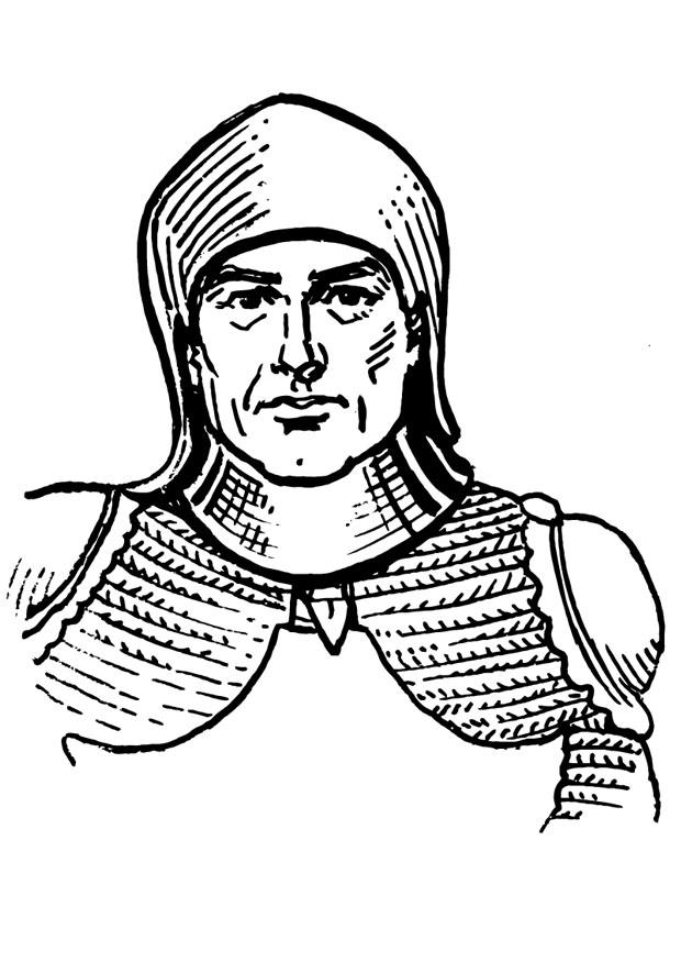 soldier with armour Coloring page soldier with armour