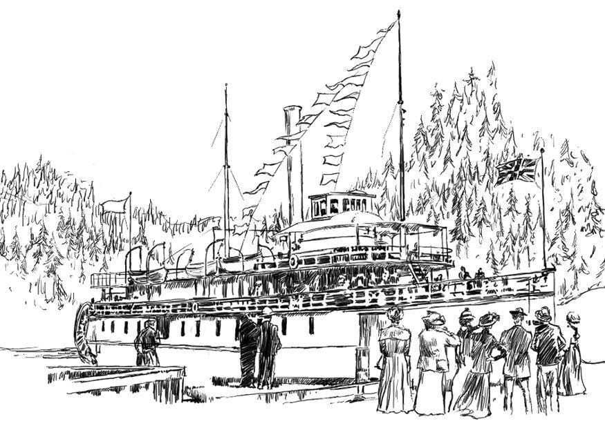 steamboat Coloring page steamboat