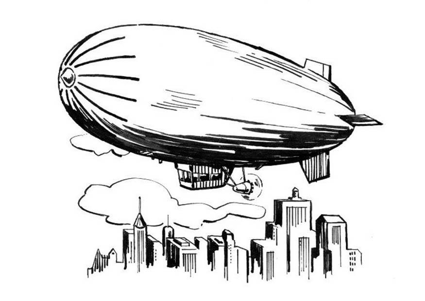 zeppelin Coloring page zeppelin