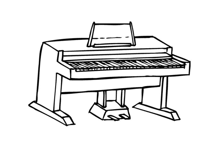upright piano Coloring page upright piano