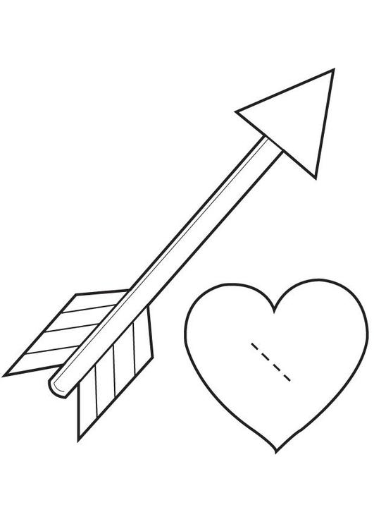 valentine hearts coloring pages. Valentine heart - Cupido