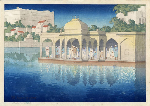 'Prayers at Sunset, Udaipur, India'
