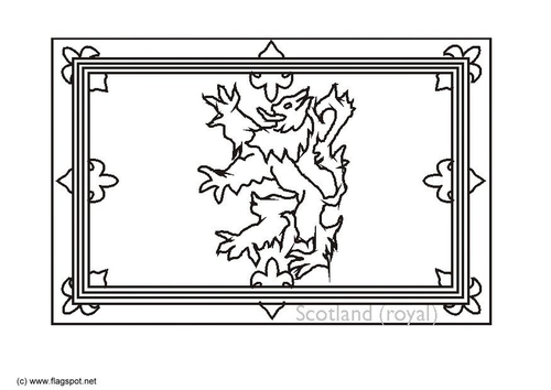 Coloring page Royal flag