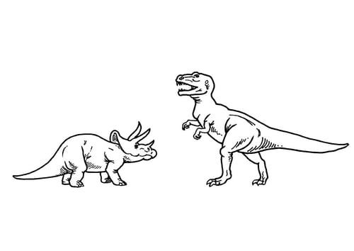 Coloring page triceratops and