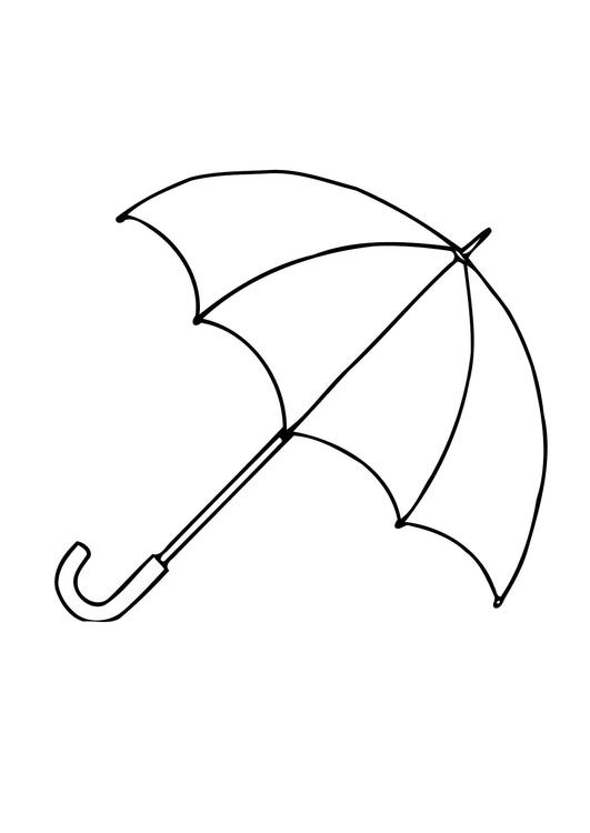 Coloring Page 01b.umbrella - open - free printable coloring pages - Img ...