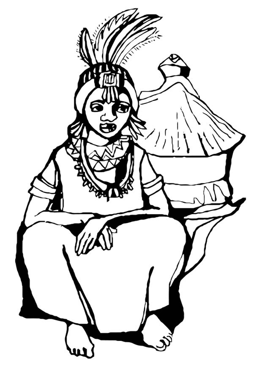 Coloring Page African woman - free printable coloring pages - Img 10981