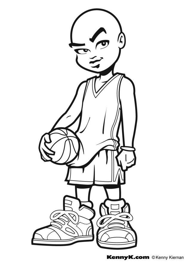 Coloring Page basketball - free printable coloring pages - Img 7021