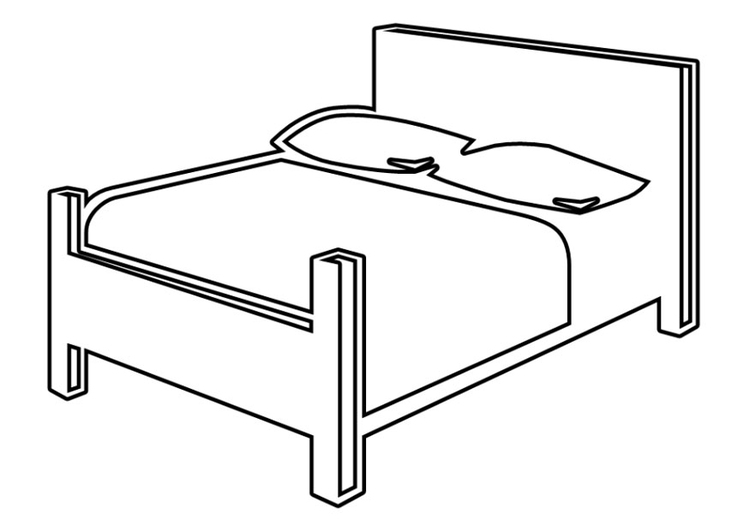 bed coloring page