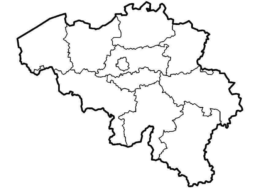 Download Belgium Map Coloring Pages - Learny Kids