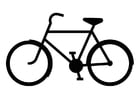 Coloring page bicycle silouette